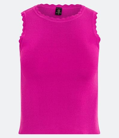 Blusa Musculosa de Punto com Detalle en las Sisas 6