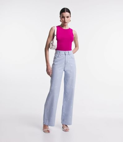 Blusa Musculosa de Punto com Detalle en las Sisas 3