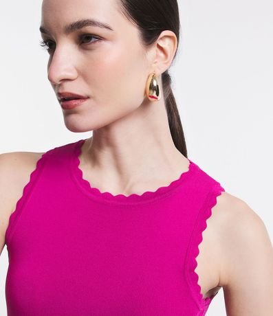 Blusa Musculosa de Punto com Detalle en las Sisas 4