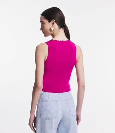 Blusa Musculosa de Punto com Detalle en las Sisas 5