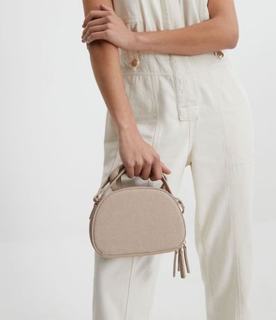 Bolso Redondo Transversal con Cierre por Cremallera