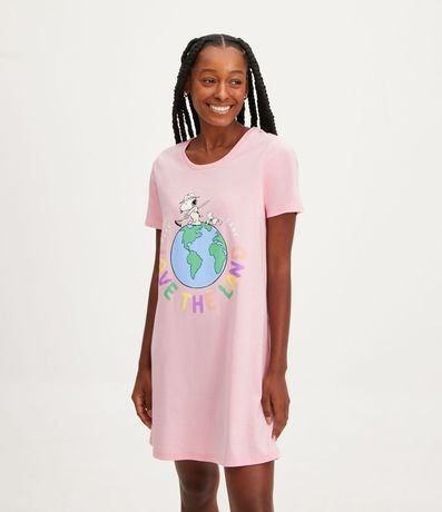 Camisón Corto en Algodón con Estampado Snoopy 1