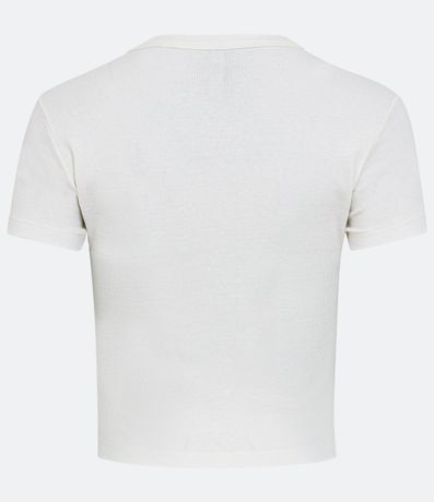 Blusa en Rib Acanalada con Manga Corta 7