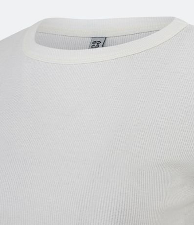 Blusa en Rib Acanalada con Manga Corta 8