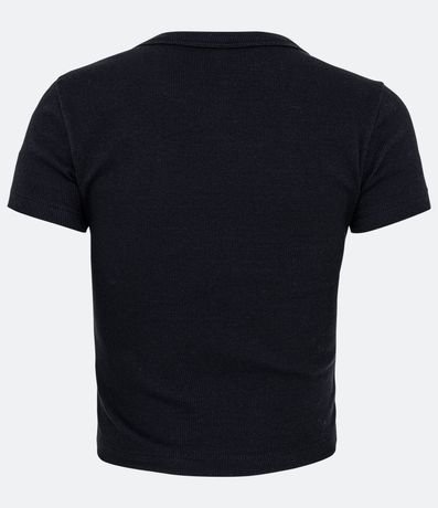 Blusa en Rib Acanalada con Manga Corta 6