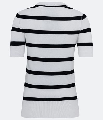 Blusa de Punto con Estampa a Rayas 6
