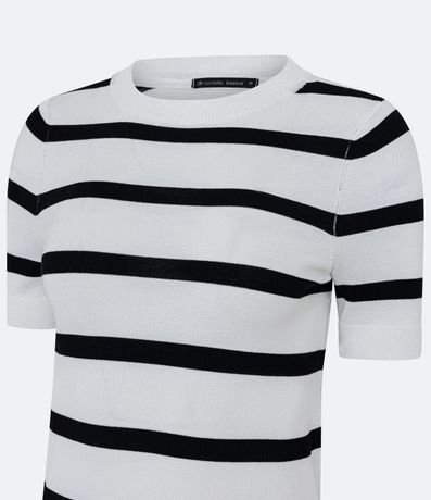 Blusa de Punto con Estampa a Rayas 7