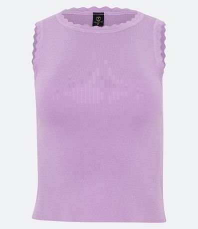 Blusa Musculosa de Punto com Detalle en las Sisas 7