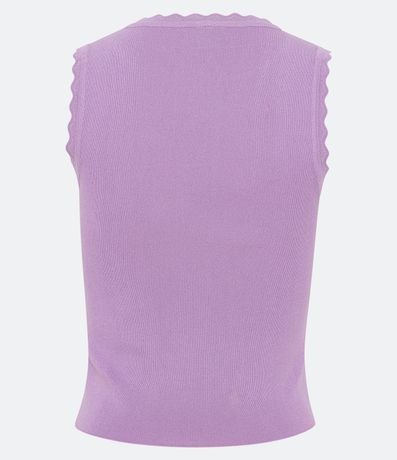 Blusa Musculosa de Punto com Detalle en las Sisas 10