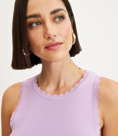Blusa Musculosa de Punto com Detalle en las Sisas 4