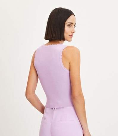 Blusa Musculosa de Punto com Detalle en las Sisas 5