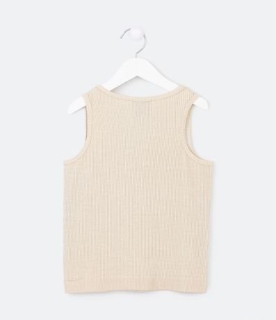 Blusa Musculosa Infantil Acanalada y con Hilo Metalizado - Talle 5 a 14 años 2