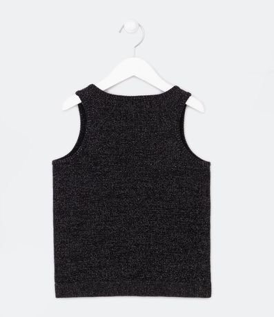 Blusa Musculosa Infantil Acanalada y con Hilo Metalizado - Talle 5 a 14 años 2