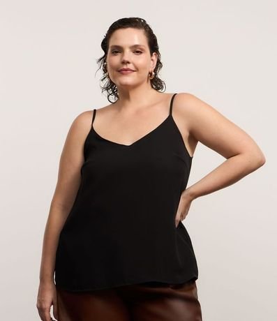 Blusa Musculosa en Crepé Curve & Plus Size