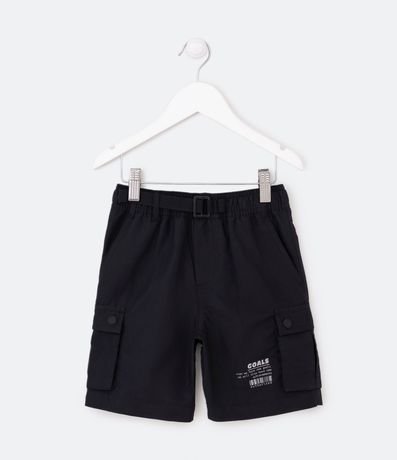 Bermuda Infantil con Cinturón y Bolsillo Cargo - Talle 5 a 14 años 1