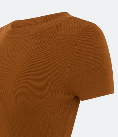 Blusa Cropped en Viscosa con Textura en Rayas 6