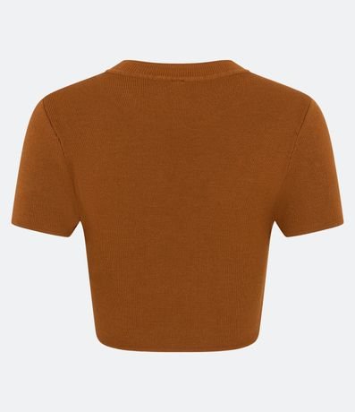 Blusa Cropped en Viscosa con Textura en Rayas 7