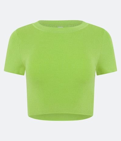 Blusa Cropped en Viscosa con Textura en Rayas 5