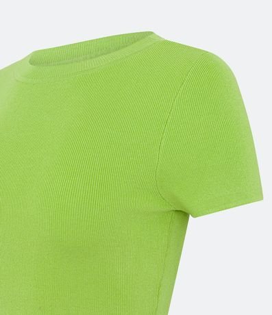 Blusa Cropped en Viscosa con Textura en Rayas 6