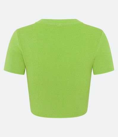 Blusa Cropped en Viscosa con Textura en Rayas 7