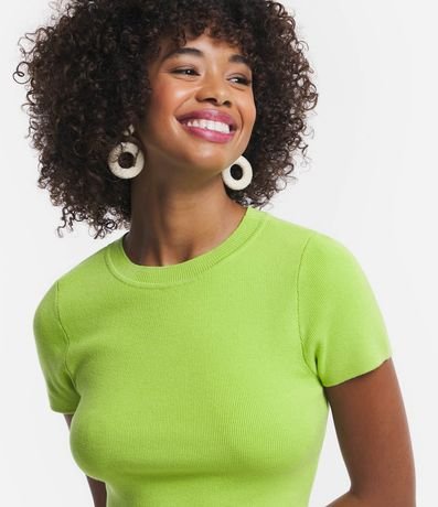 Blusa Cropped en Viscosa con Textura en Rayas 4