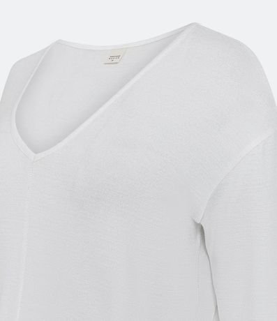 Blusa en Media Malla Texturizada con Escote V 7
