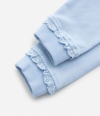 Pantalones Infantiles con Cintura Doblada y Lazo Aplicado - Talle RN a 18 meses 5