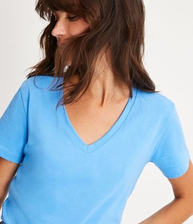 Blusa Básica en Algodón con Escote V 4