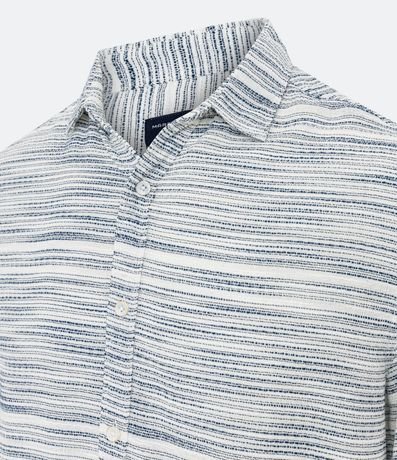 Camisa Comfort en Algodón Texturizado con Rayas 7