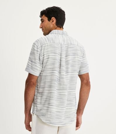 Camisa Comfort en Algodón Texturizado con Rayas 4