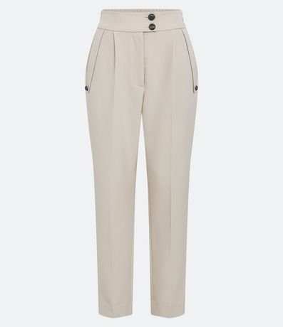 Pantalón Carrot Sastrería en Crepé Texturizado con Bolsillos 5