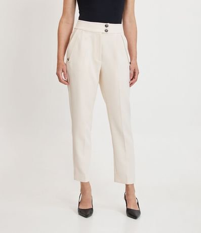 Pantalón Carrot Sastrería en Crepé Texturizado con Bolsillos 2