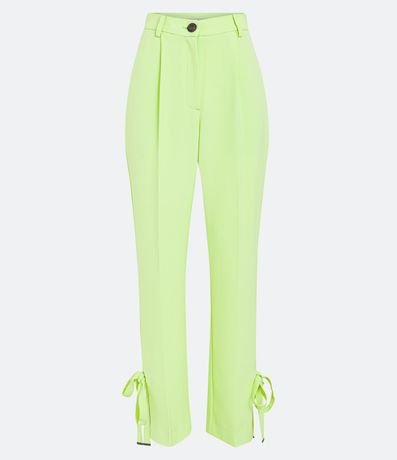 Pantalón Wide Leg en Crepé con Lazo en el Tobillo 6