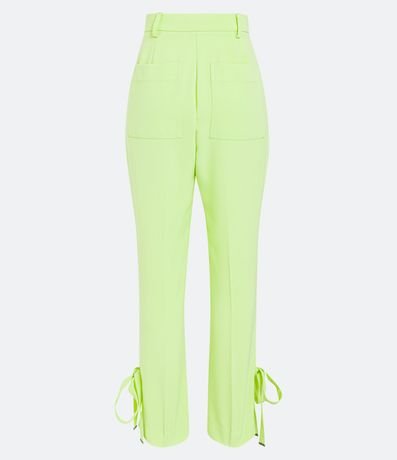 Pantalón Wide Leg en Crepé con Lazo en el Tobillo 7