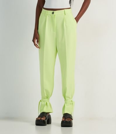 Pantalón Wide Leg en Crepé con Lazo en el Tobillo 2