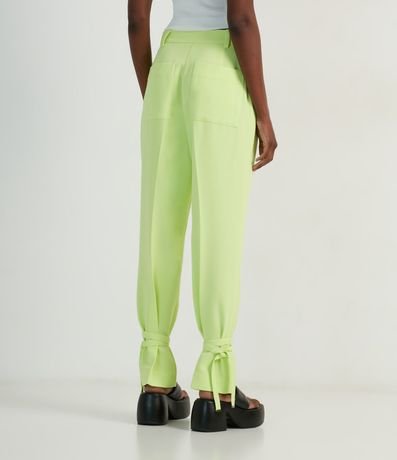 Pantalón Wide Leg en Crepé con Lazo en el Tobillo 3