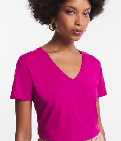 Blusa Básica en Algodón con Escote V 2