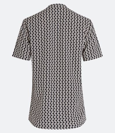 Blusa en Crepé Geométrico con Cremallera Frontal 7