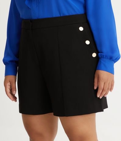 Bermuda en Crepé con Botones en los Bolsillos Curve & Plus Size 2