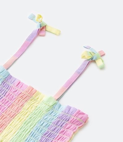 Vestido Infantil con Lazo en los Tirantes y Hilo Metalizado - Talle 1 a 5 años 4