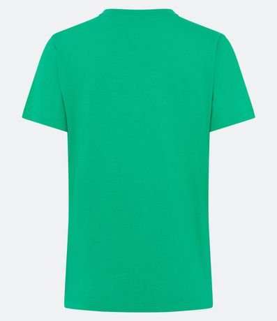 Blusa Alargada Básica en Algodón con Cuello Redondo y Manga Corta 7