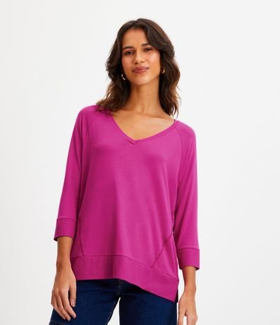 Blusa Básica en Viscosa sin Sisa con Manga 3/4 1