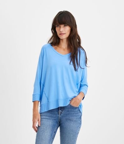 Blusa Básica en Viscosa sin Sisa con Manga 3/4 1