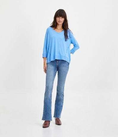 Blusa Básica en Viscosa sin Sisa con Manga 3/4 2