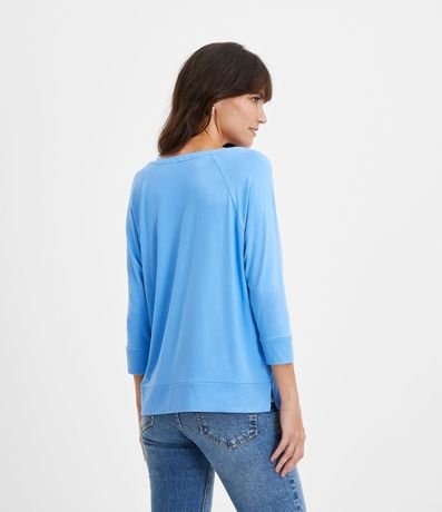 Blusa Básica en Viscosa sin Sisa con Manga 3/4 3