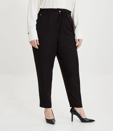 Pantalón Fluido con Cintura Elástica y Lazo Curve & Plus Size 2
