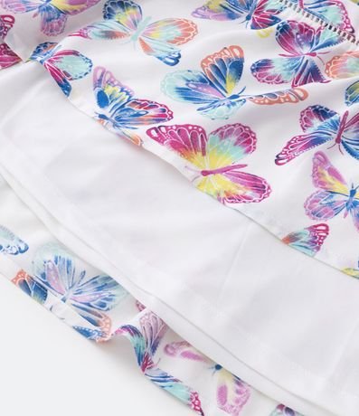 Vestido Infantil Marias en Viscosa con Botones y Estampa de Mariposas - Talle 5 a 14 años 3