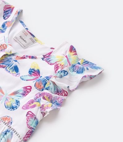 Vestido Infantil Marias en Viscosa con Botones y Estampa de Mariposas - Talle 5 a 14 años 4