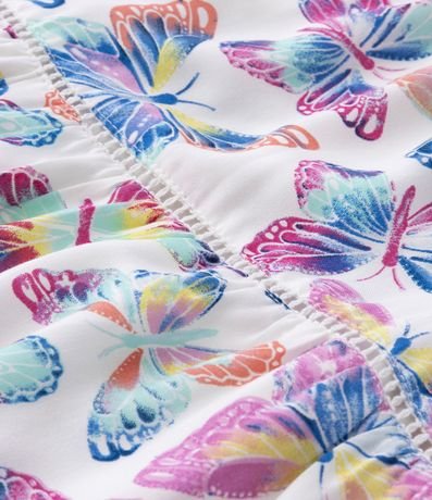 Vestido Infantil Marias en Viscosa con Botones y Estampa de Mariposas - Talle 5 a 14 años 5