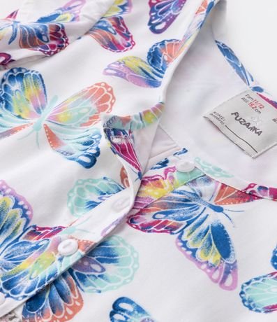 Vestido Infantil Marias en Viscosa con Botones y Estampa de Mariposas - Talle 5 a 14 años 6